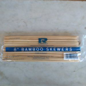 Royal 8 Inch Bamboo Skewers, Round, for Grilling Meat, Satays, and Skewered Vege